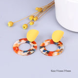 Boho Acrylic Dangle Earrings 2022 Geometric Face Design