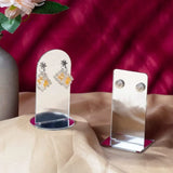 Acrylic Earrings Storage Display Stand Mirror Rack Jewelry Accessories