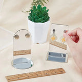 Acrylic Earrings Storage Display Stand Mirror Rack Jewelry Accessories