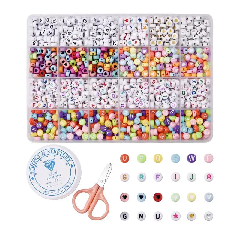 Acrylic English Letters Beads Set DIY Jewelry Making Accessories