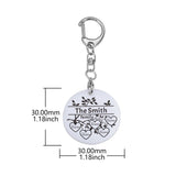 Personalized Acrylic Family Keychain with Name - Parents Children Key Chain