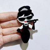 Acrylic Famous Actor Figure Brooches Smoking Cigarette Holder Lady Party Pin