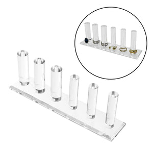 Acrylic Finger Display Counter Stand Shows Jewelry Storage