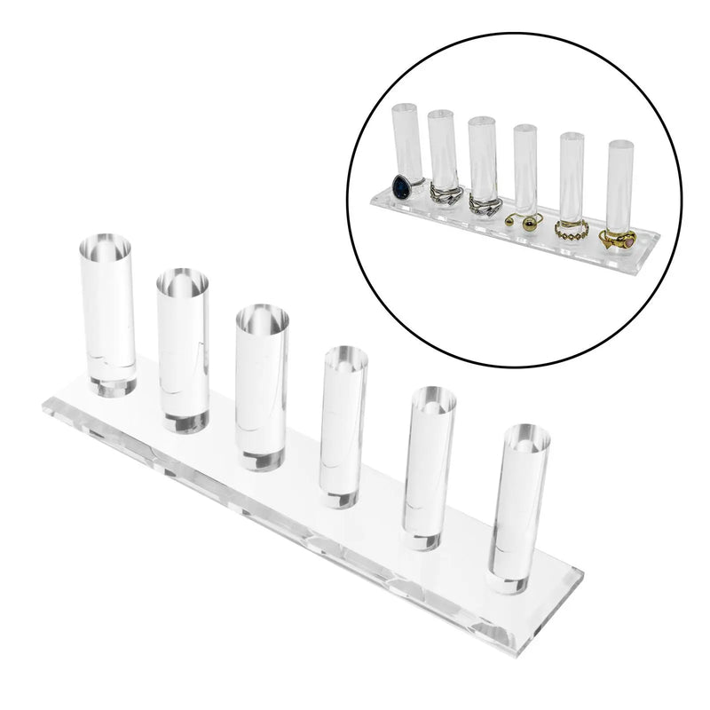 Acrylic Finger Display Counter Stand Shows Jewelry Storage