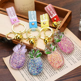 Glitter Gradient Pineapple Key Chain Pendant