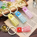 Acrylic Glitter Gradient Key Chain Pineapple Fruit Bag Pendant