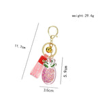 Glitter Gradient Pineapple Key Chain Pendant