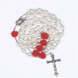 Colorful Acrylic Flower Beads Rosary Necklace