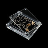 Acrylic Glass Top Gem Box & Showcase Gemstone Casket Display Stand Holder