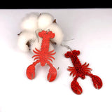 Acrylic Glitter Crawfish Earrings - NOLA Mardi Gras Gift
