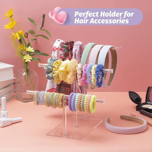Acrylic Hairband Display Stand 3-Tier T-bar Organizer