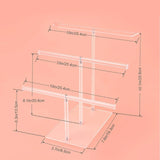 Acrylic Hairband Display Stand 3-Tier T-bar Organizer
