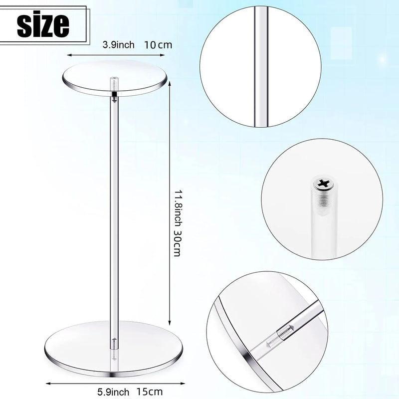 Acrylic Hat Wig Display Stand 30/35/40 Cm Home Counter Hat Display Accessories
