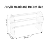 Clear Acrylic Headband Holder Stand for Girls and Women