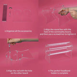 Clear Acrylic Headband Holder Stand for Girls and Women