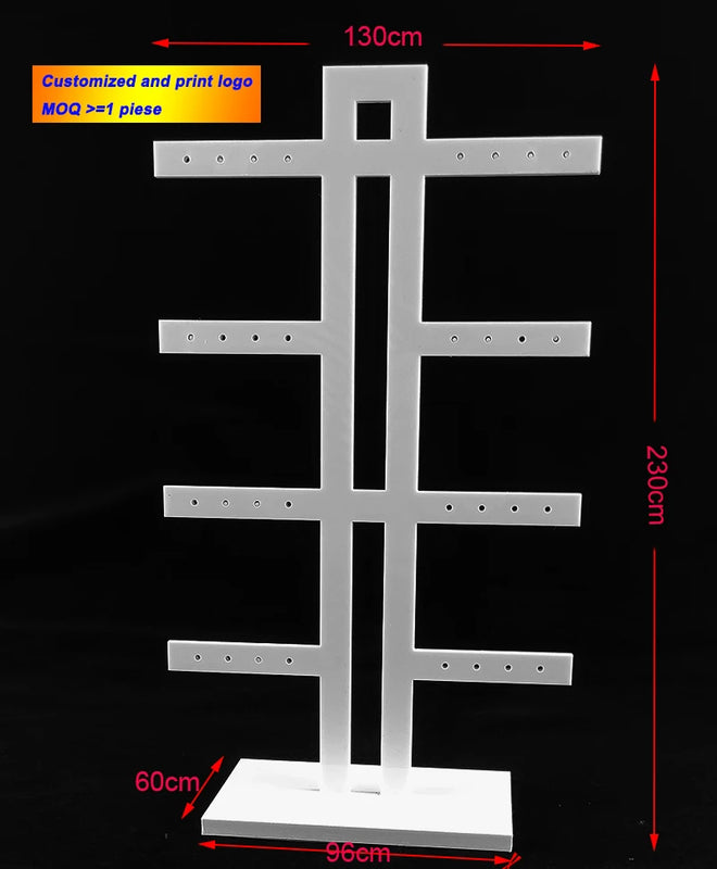 Acrylic High Earring Display Stand Store Showing Shelf