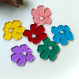 Acrylic Hollow Flower Charm Pendant for DIY Jewelry Making