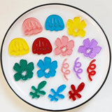 Acrylic Hollow Flower Charm Pendant for DIY Jewelry Making