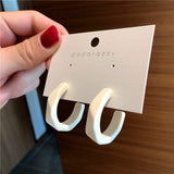 Acrylic Hoop Earrings Retro Twist Ring Earrings