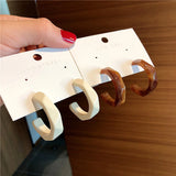Acrylic Hoop Earrings Retro Twist Ring Earrings
