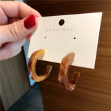 Acrylic Hoop Earrings Retro Twist Ring Earrings