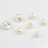 Acrylic Pearls Side Hole Button Balls Loose Beads Spacer Charms