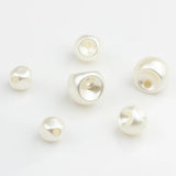 Acrylic Pearls Side Hole Button Balls Loose Beads Spacer Charms