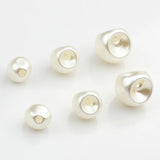 Acrylic Pearls Side Hole Button Balls Loose Beads Spacer Charms