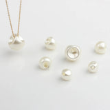 Acrylic Pearls Side Hole Button Balls Loose Beads Spacer Charms