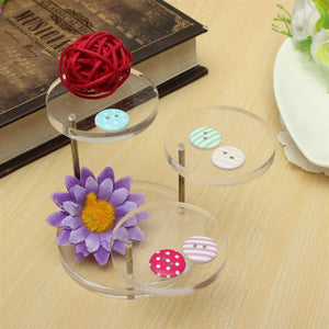 Acrylic Jewelry Display Necklace Bracelet Round Table Holder Stand Rack Case
