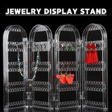 Acrylic Jewelry Display Shelf Folding Screen Earring Bracelet Storage