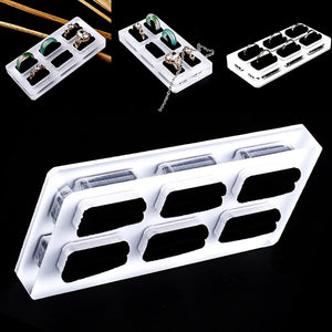 Acrylic Jewelry Display Stand 6 Ring Holders Customization Ring Ornaments Rack