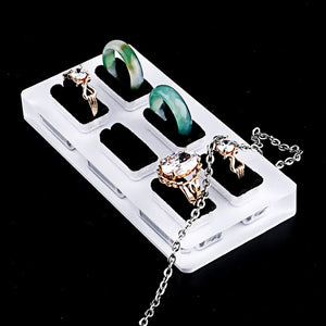 Acrylic Jewelry Display Stand 6 Ring Holders Customization Ring Ornaments Rack