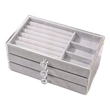 Acrylic Jewelry Organizer with 3 Drawers Velvet Lining Gift for Women