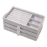 Acrylic Jewelry Organizer with 3 Drawers Velvet Lining Gift for Women