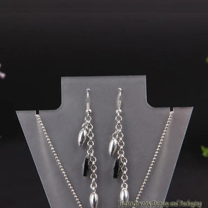 Acrylic Jewelry Set Display Earring Holder Pendant Stand Necklace Holder L