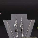 Acrylic Jewelry Set Display Earring Holder Pendant Stand Necklace Holder L
