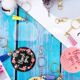 Acrylic Key Chain Tassel Decorative Pendant 12PCS Set