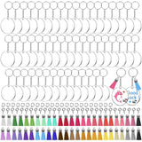 Acrylic Key Chain Tassel Decorative Pendant 12PCS Set