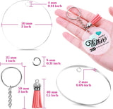 Acrylic Key Chain Tassel Decorative Pendant 12PCS Set