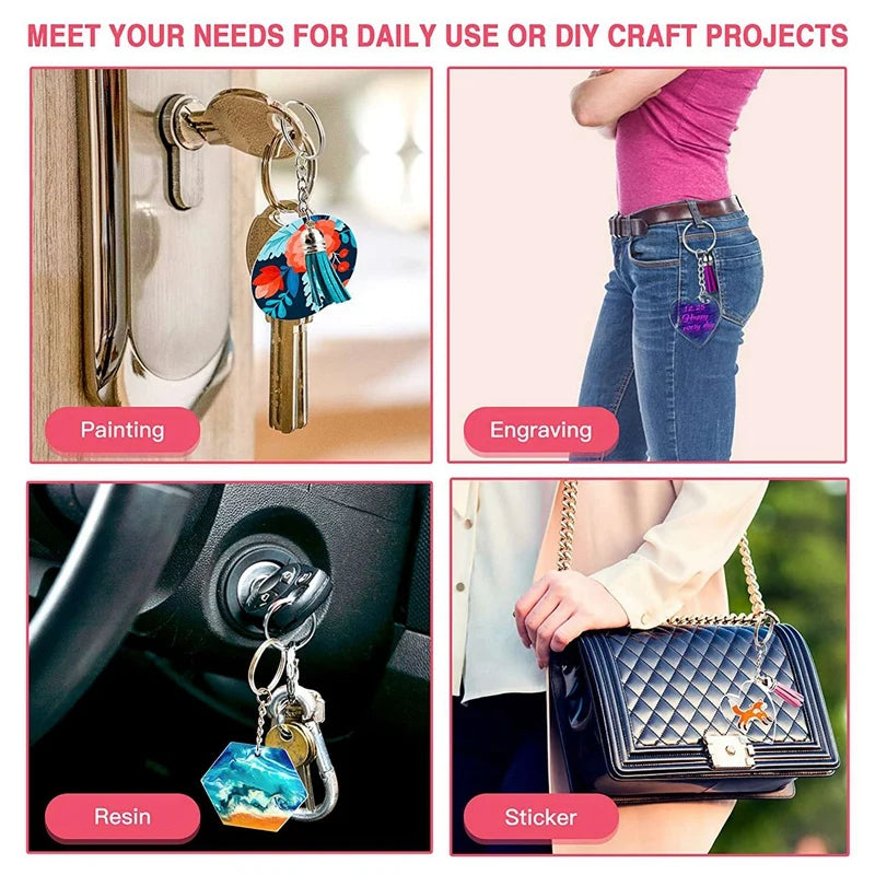 Acrylic Keychain Blank For DIY Keychain Vinyl Making