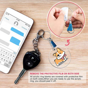 Acrylic Keychain Blank For DIY Keychain Vinyl Making