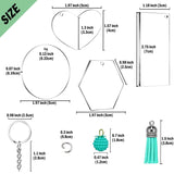 Acrylic Keychain Blank Transparent Ornament DIY Craft Set