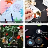 Acrylic Keychain Blanks Kit, 120Pcs Ornament Blanks, Tassels, Rings