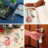 Acrylic Keychain Blanks Kit, 120Pcs Ornament Blanks, Tassels, Rings