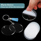 Acrylic Keychain Blanks Kit, 120Pcs Ornament Blanks, Tassels, Rings