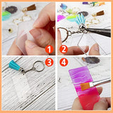 Acrylic Keychain Blanks Bulk for DIY Craft 30 Pieces