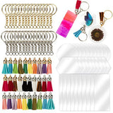 Acrylic Keychain Blanks Bulk for DIY Craft 30 Pieces