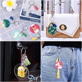 Clear Round Acrylic Keychain Blanks Set for DIY Keychain Making