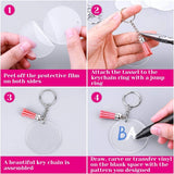 Clear Round Acrylic Keychain Blanks Set for DIY Keychain Making